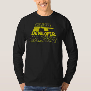 ITデベロッパー スペース 裏面デザイン Tシャツ