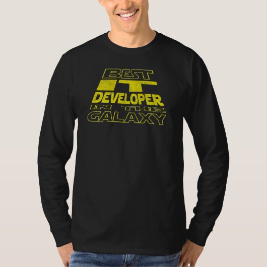 ITデベロッパー スペース 裏面デザイン Tシャツ (正面)