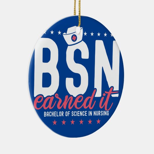 ItナースBsn Rn理学士を獲得 セラミックオーナメント (右)