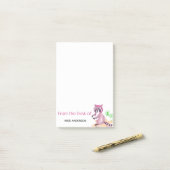 Itノートを投稿するかわいいラクーンの先生 ポストイット (デスク上)