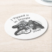 Itバイクをティップ ラウンドペーパーコースター (アングル)