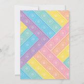 Itバースデーポップ・アートのタパーティパステルバブルフポップ・アートのィードジェ 招待状 (裏面)