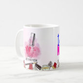 Itパーソナライズされたテクカラフルマグを完全に釘付けにした コーヒーマグカップ (正面左)