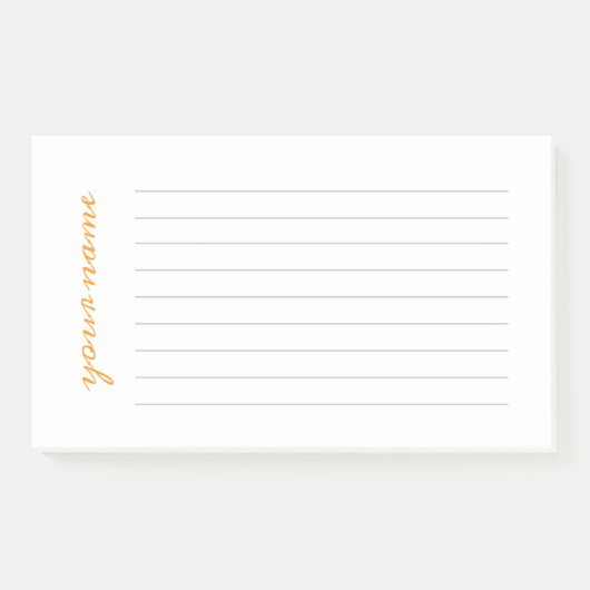 Itパーソナライズされたノートの横書き ポストイット (正面)