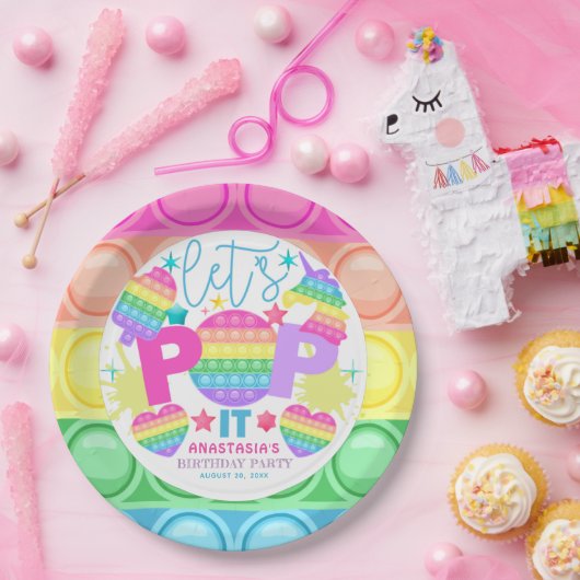Itパーソナライズされたポップ・アートの誕生日 ペーパープレート (パーティー)