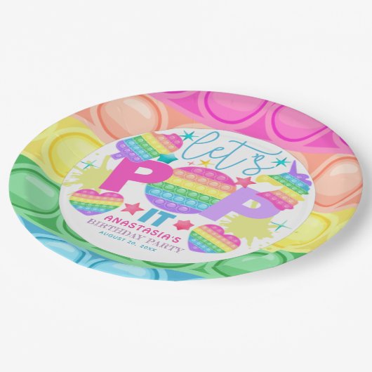 Itパーソナライズされたポップ・アートの誕生日 ペーパープレート (アングル)