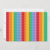 itパーティーポップ・アートのフィジェット誕生日ネイビー写真 招待状 (裏面)