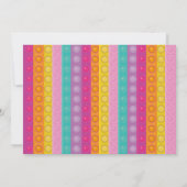 itパーティーポップ・アートのフィデット誕生日ピンク金ゴールド写真 招待状 (裏面)