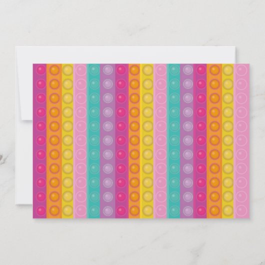 itパーティーポップ・アートのフィデット誕生日ピンク金ゴールド写真 招待状 (裏面)