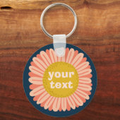 ITピカスタマイズンクデイジーひまわり名タグ キーホルダー (正面)