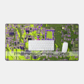 ITプロのためのカスタムイエローPCB基板 デスクマット (キーボード&マウス)