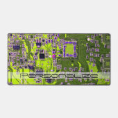 ITプロのためのカスタムイエローPCB基板 デスクマット (正面)