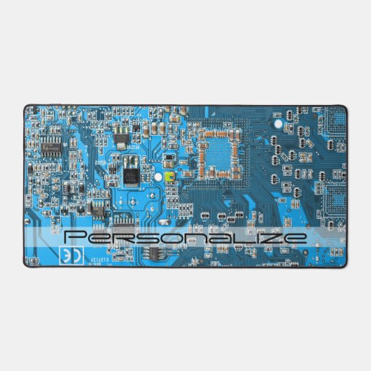ITプロのためのカスタムブルーPCB基板 デスクマット (正面)