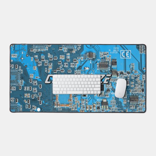 ITプロのためのカスタムブルーPCB基板 2 デスクマット (キーボード&マウス)
