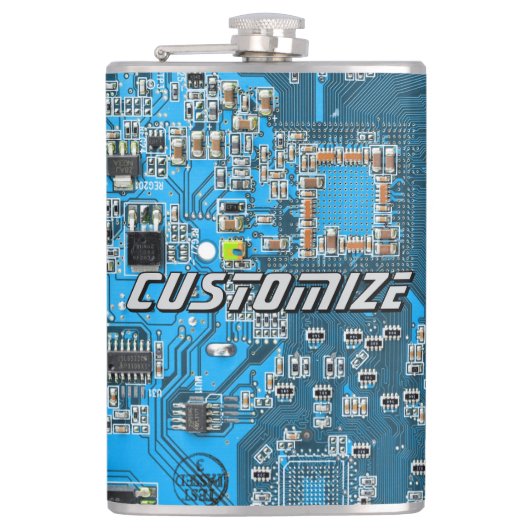 ITプロのためのカスタムブルーPCB基板 2 フラスク (正面)
