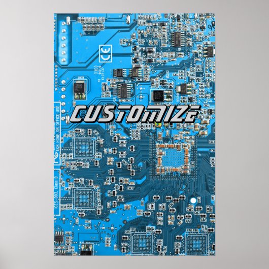 ITプロのためのカスタムブルーPCB基板 2 ポスター (正面)
