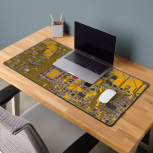 ITプロのためのライトオレンジPCB基板デザイン デスクマット