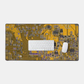 ITプロのためのライトオレンジPCB基板デザイン デスクマット (キーボード&マウス)