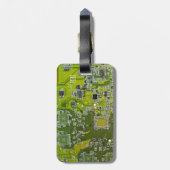 ITプロのためのライトグリーンPCB基板デザイン ラゲッジタグ (裏面縦)