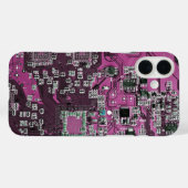 ITプロフェッショナル向けの紫色のPCB回路基板デザイン Case-Mate iPhoneケース (裏面 (横))
