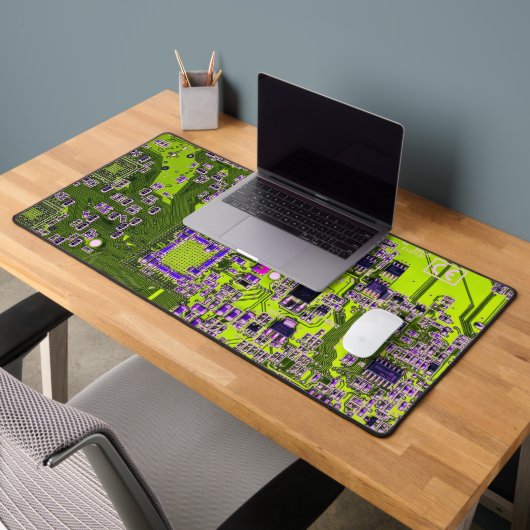 ITプロフェッショナル向けの黄色のPCB回路基板デザイン デスクマット (オフィス2)