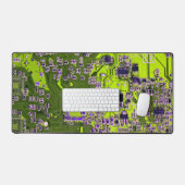 ITプロフェッショナル向けの黄色のPCB回路基板デザイン デスクマット (キーボード&マウス)