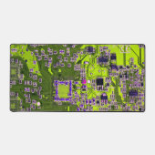 ITプロフェッショナル向けの黄色のPCB回路基板デザイン デスクマット (正面)