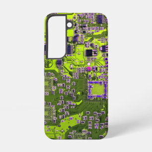 ITプロフェッショナル向けの黄色のPCB回路基板デザイン SAMSUNG GALAXY S22ケース