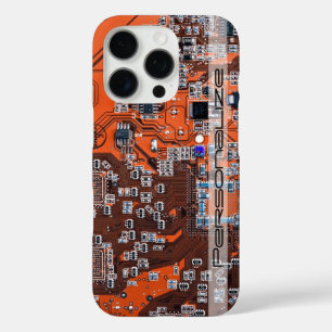 ITプロフェッショナル向けカスタムオレンジPCB回路基板 iPhone 16 PROケース