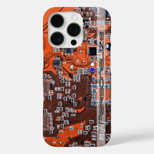 ITプロフェッショナル向けカスタムオレンジPCB回路基板 Case-Mate iPhoneケース (裏面)