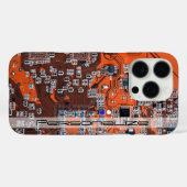 ITプロフェッショナル向けカスタムオレンジPCB回路基板 Case-Mate iPhoneケース (裏面 (横))