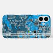 ITプロフェッショナル向けカスタムブルーPCB回路基板 Case-Mate iPhoneケース (裏面 (横))