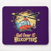 Itヘリコプターを乗り越える マウスパッド (正面)