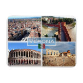 ITベローナ – アリーナ内部 – Castelvecchio Bridg マグネット (横)