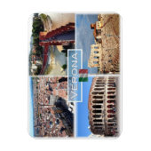 ITベローナ – アリーナ内部 – Castelvecchio Bridg マグネット (縦)