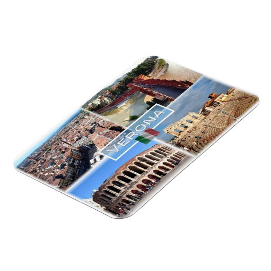 ITベローナ – アリーナ内部 – Castelvecchio Bridg マグネット (左側)