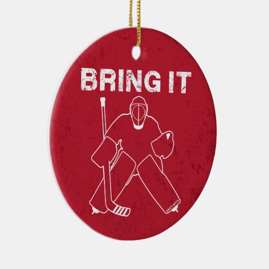 Itホッケーゴアリーのクリスマスツリーオーナメント セラミックオーナメント (右)