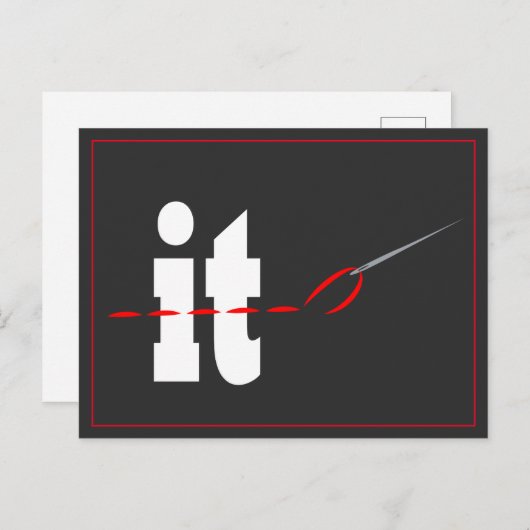 Itポストカードの縫い合わせ ポストカード (正面/裏面)