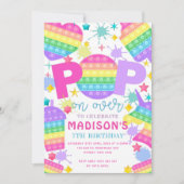 Itポップ・アートのバースデーパーティー 招待状 (正面)