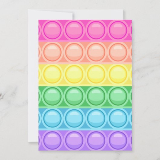 Itポップ・アートのバースデーパーティー 招待状 (裏面)