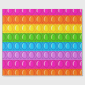 itポップ・アートのパステルレインボーガールバースデーパーティラッピング ラッピングペーパー (フラット)