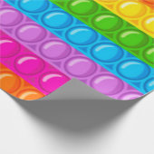 itポップ・アートのパステルレインボーガールバースデーパーティラッピング ラッピングペーパー (角)