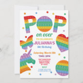 itポップ・アートのパーティーフィジェット誕生日招待状 招待状 (正面)