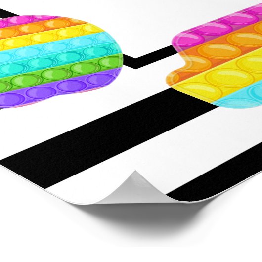 Itポップ・アートの誕生日ウェルカムサイン ポスター (角)