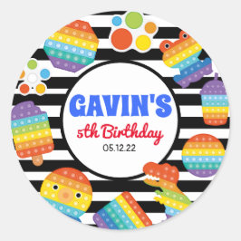 Itポップ・アートの誕生日シール、Fidget誕生日シール ラウンドシール