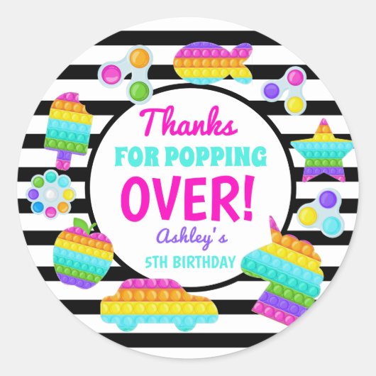 Itポップ・アートの誕生日ステッポップ・アートのカー ラウンドシール (正面)