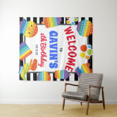 Itポップ・アートの誕生日招待状ポップ・アートの、Fidget Welcome Sig タペストリー (インサイチュ(横))