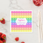 Itポップ・アートの Birthday Party Napkins、Girl誕生日 スタンダードカクテルナプキン (インサイチュ)