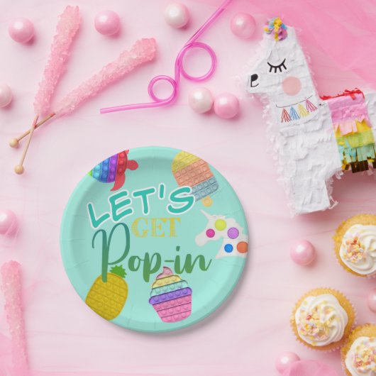 Itポップ・アートの Bubble Fidgetおもちゃ誕生日ギフトラベルお気に入り ペーパープレート (パーティー)