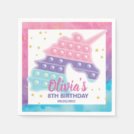 Itポップ・アートの Fidget誕生日パーティー スタンダードカクテルナプキン